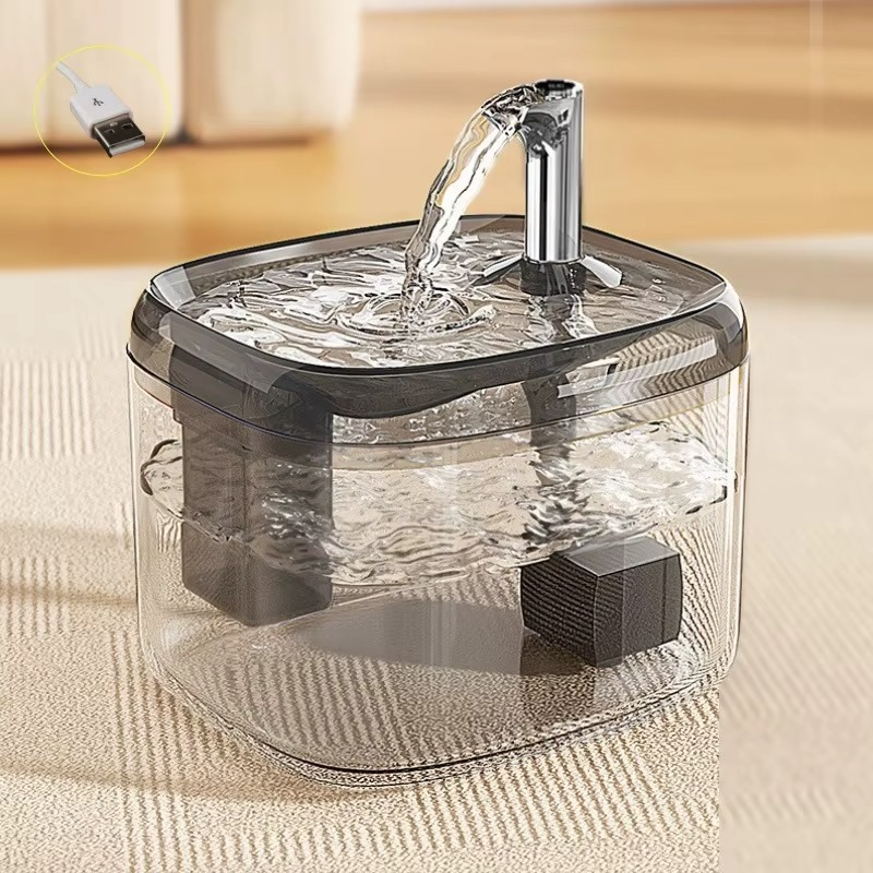 CrystalClear 1.5L Smart Automatic Pet Water Fountain – Silent & Anti-Dry Burn USB Drinking Dispenser for Cats & Dogs