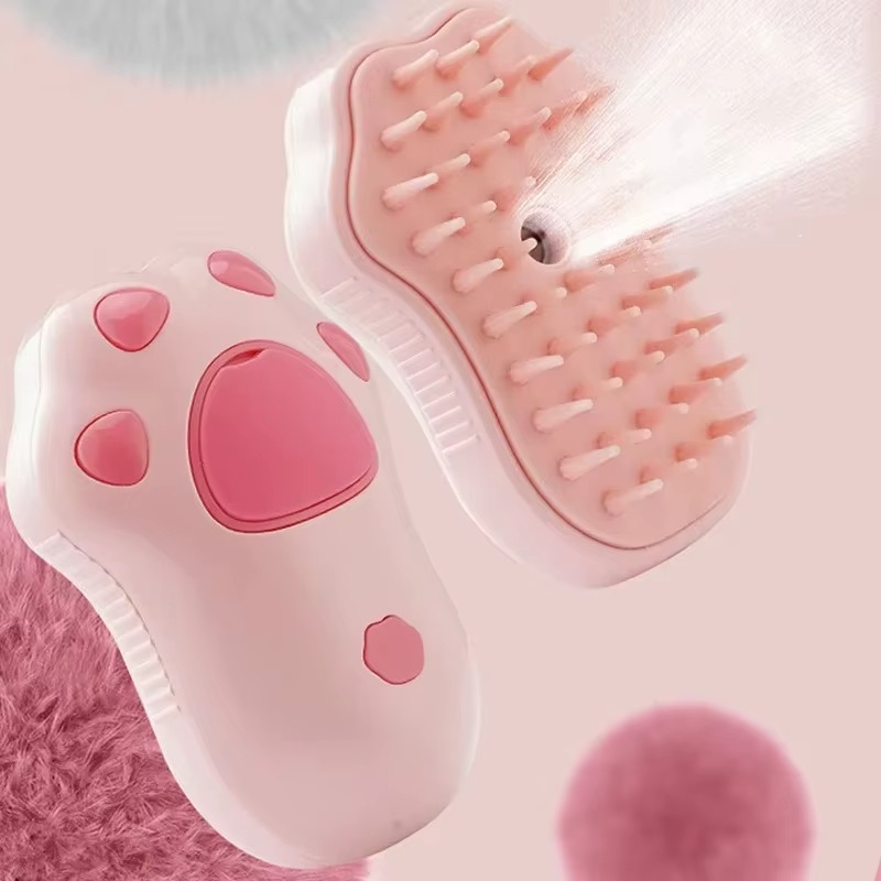 3-in-1 Electric Pet Steam Brush for Cats & Dogs