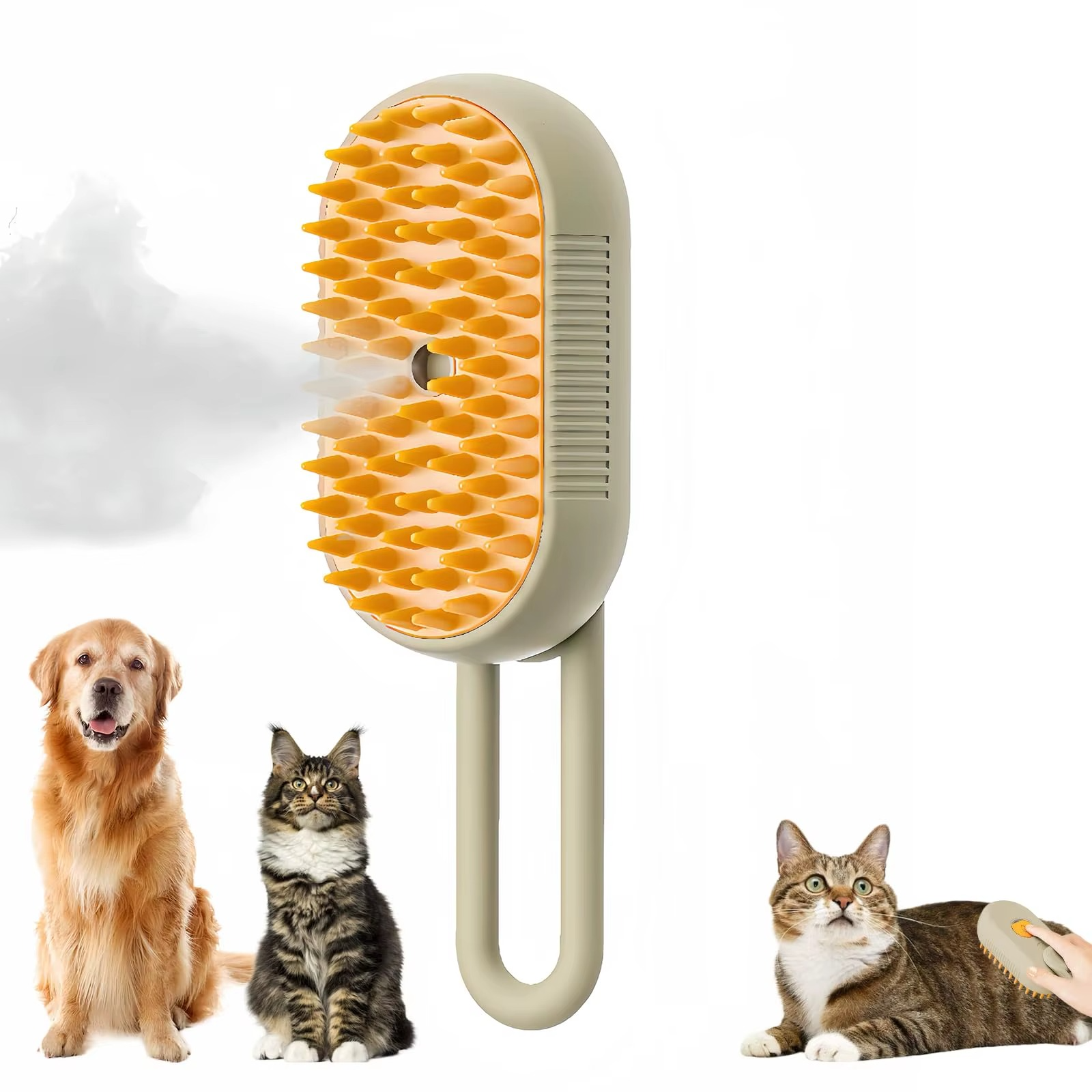 3-in-1 Electric Pet Steam Brush for Cats & Dogs