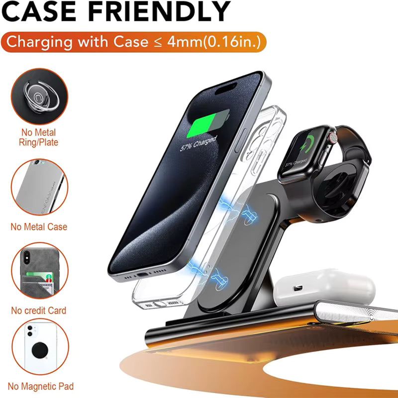 in-1 Foldable Wireless Charging Station for Apple Devices – Free Worldwide Shipping