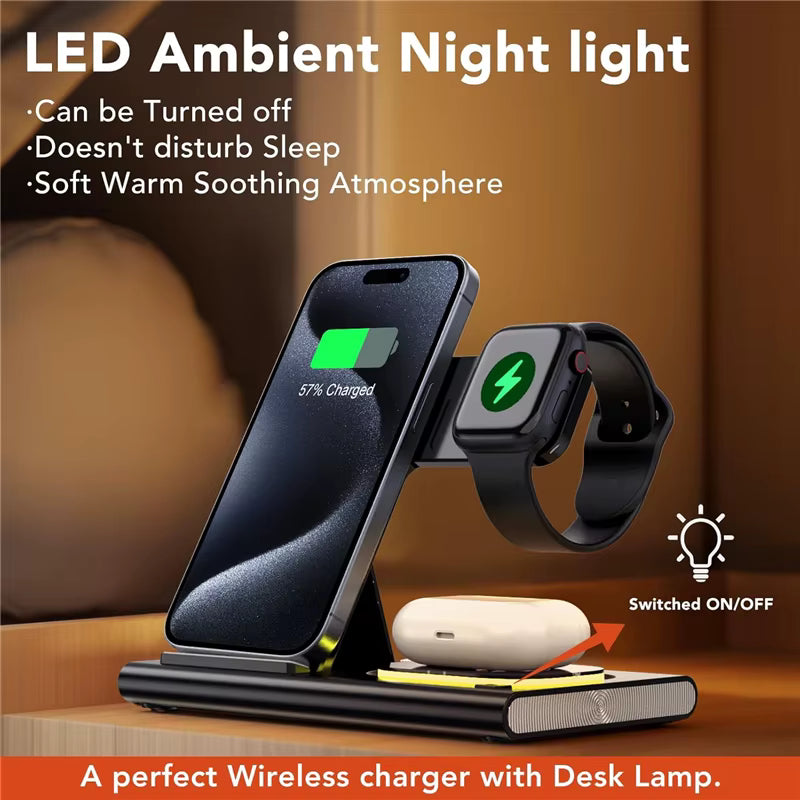 in-1 Foldable Wireless Charging Station for Apple Devices – Free Worldwide Shipping