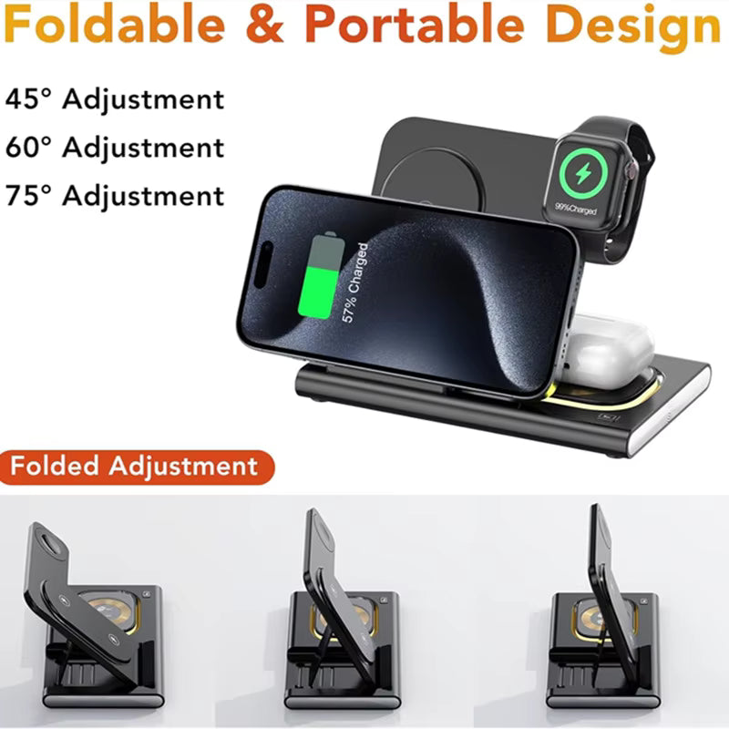 in-1 Foldable Wireless Charging Station for Apple Devices – Free Worldwide Shipping