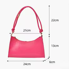 Chic Croc-Embossed Shoulder Bag