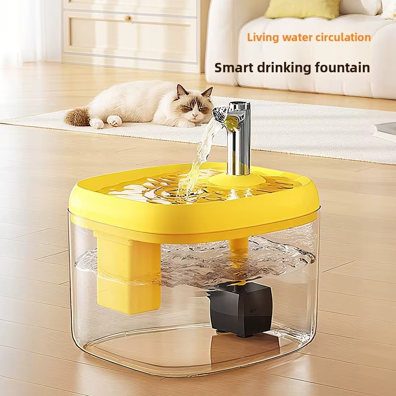 CrystalClear 1.5L Smart Automatic Pet Water Fountain – Silent & Anti-Dry Burn USB Drinking Dispenser for Cats & Dogs