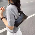 Chic Croc-Embossed Shoulder Bag
