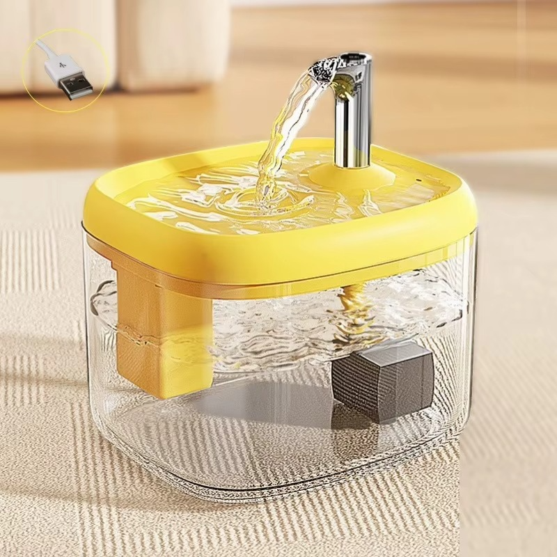 CrystalClear 1.5L Smart Automatic Pet Water Fountain – Silent & Anti-Dry Burn USB Drinking Dispenser for Cats & Dogs