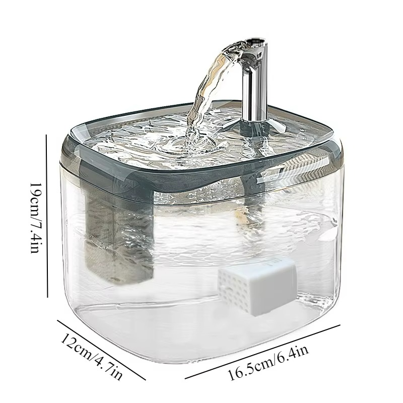 CrystalClear 1.5L Smart Automatic Pet Water Fountain – Silent & Anti-Dry Burn USB Drinking Dispenser for Cats & Dogs