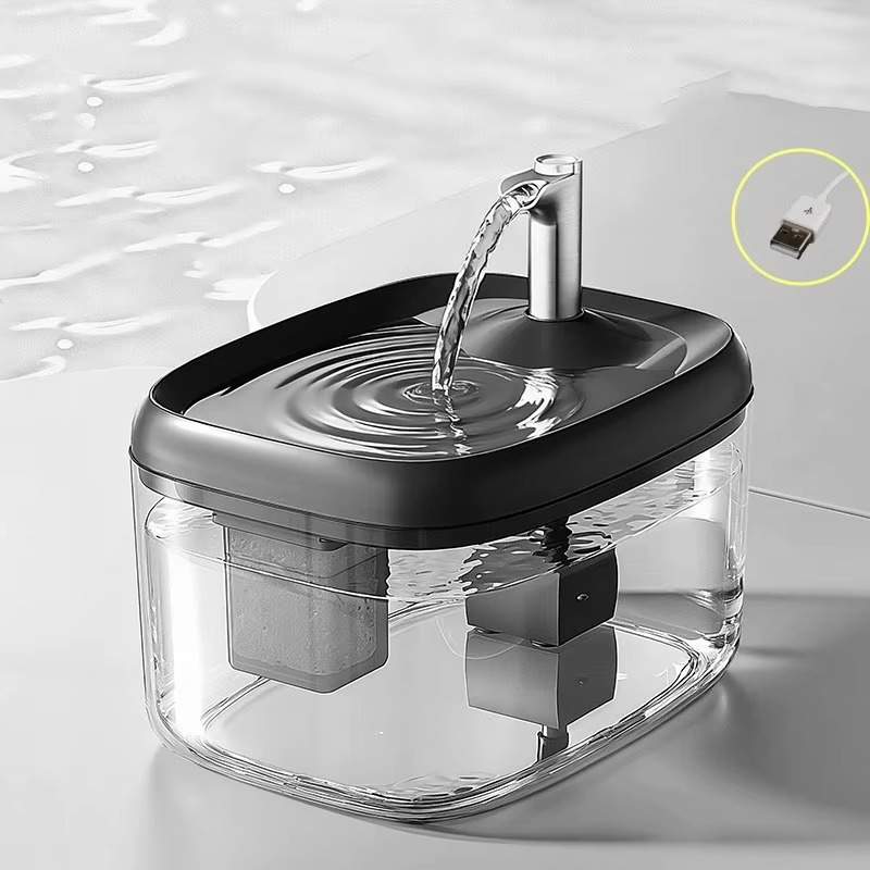 CrystalClear 1.5L Smart Automatic Pet Water Fountain – Silent & Anti-Dry Burn USB Drinking Dispenser for Cats & Dogs
