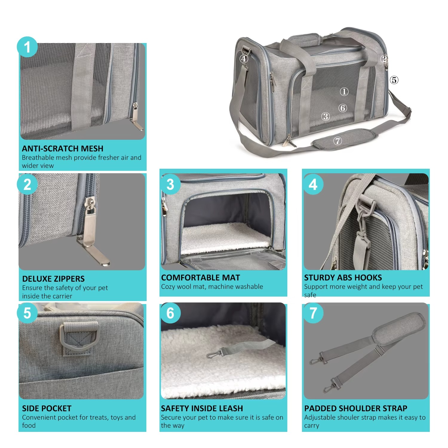 VoyagerPro™ - Airline-Approved Waterproof Pet Carrier Bag & Travel Backpack