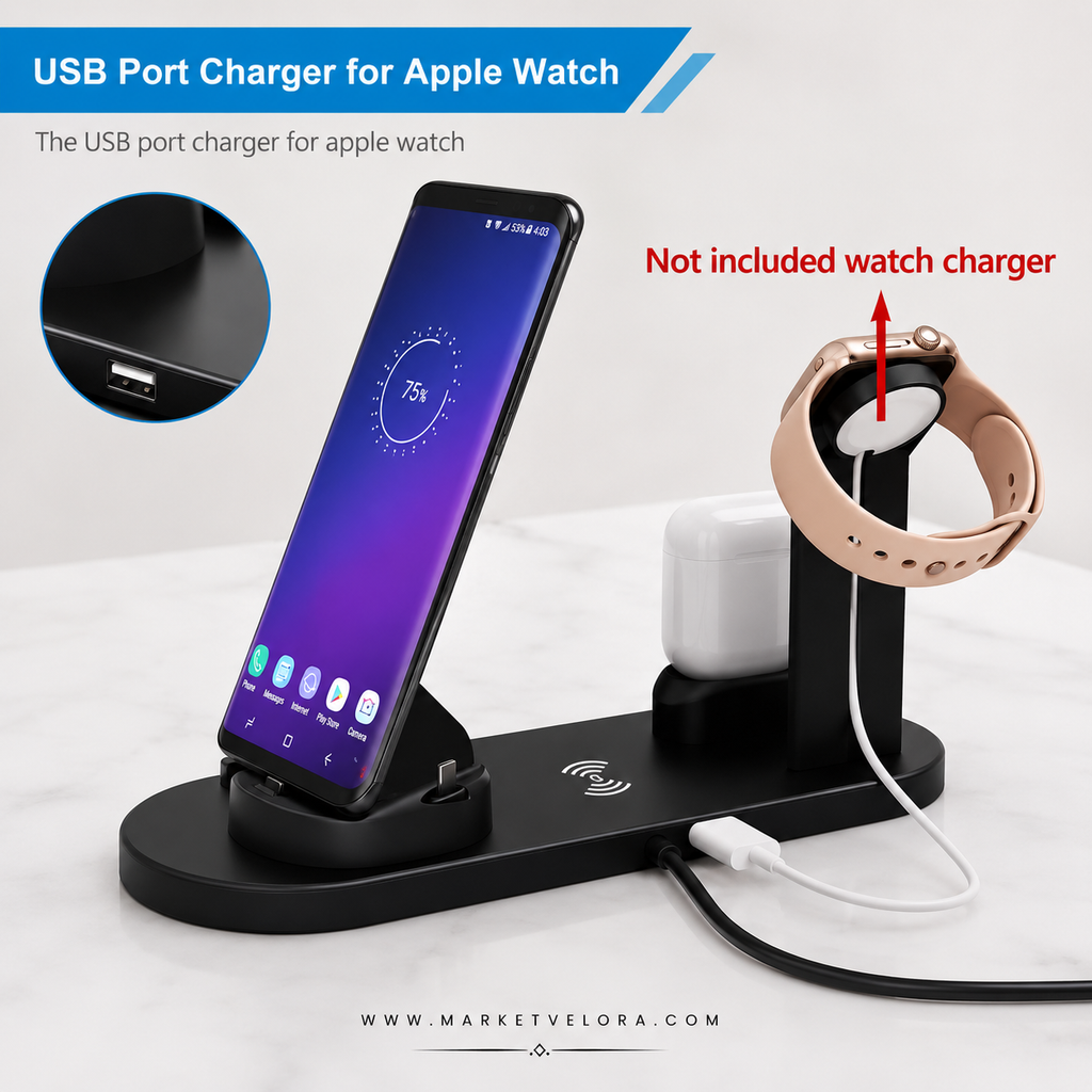 Multi-Functional 7-in-1 Fast Charging Dock for Apple & Android