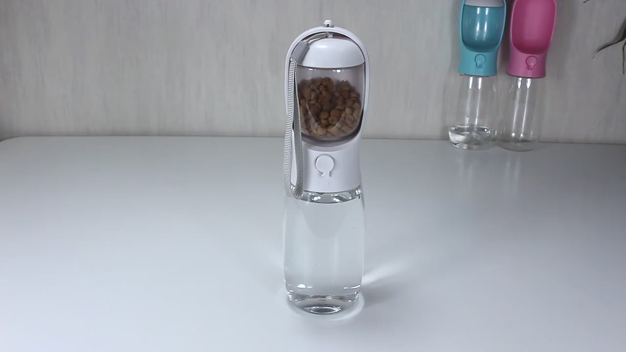 2-in-1 Portable Pet Water Bottle and Food Feeder – The Ultimate Companion for Travel and Outdoor Adventures